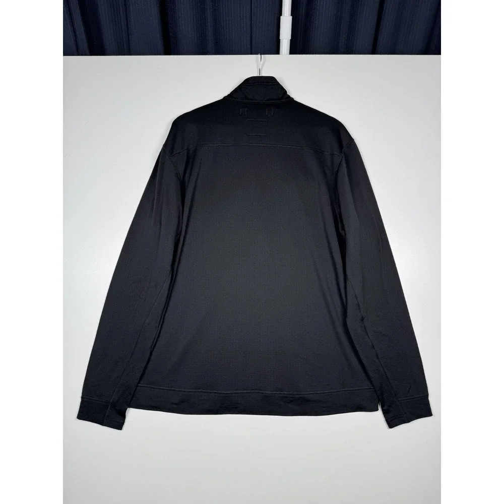 WARROAD Quarter Zip Black Fleece Sweater - Men's Large